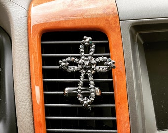 Cross / Crystal / Black Diamond / Flower / Car  Vent Clip Hook Holder Hanger Decoration