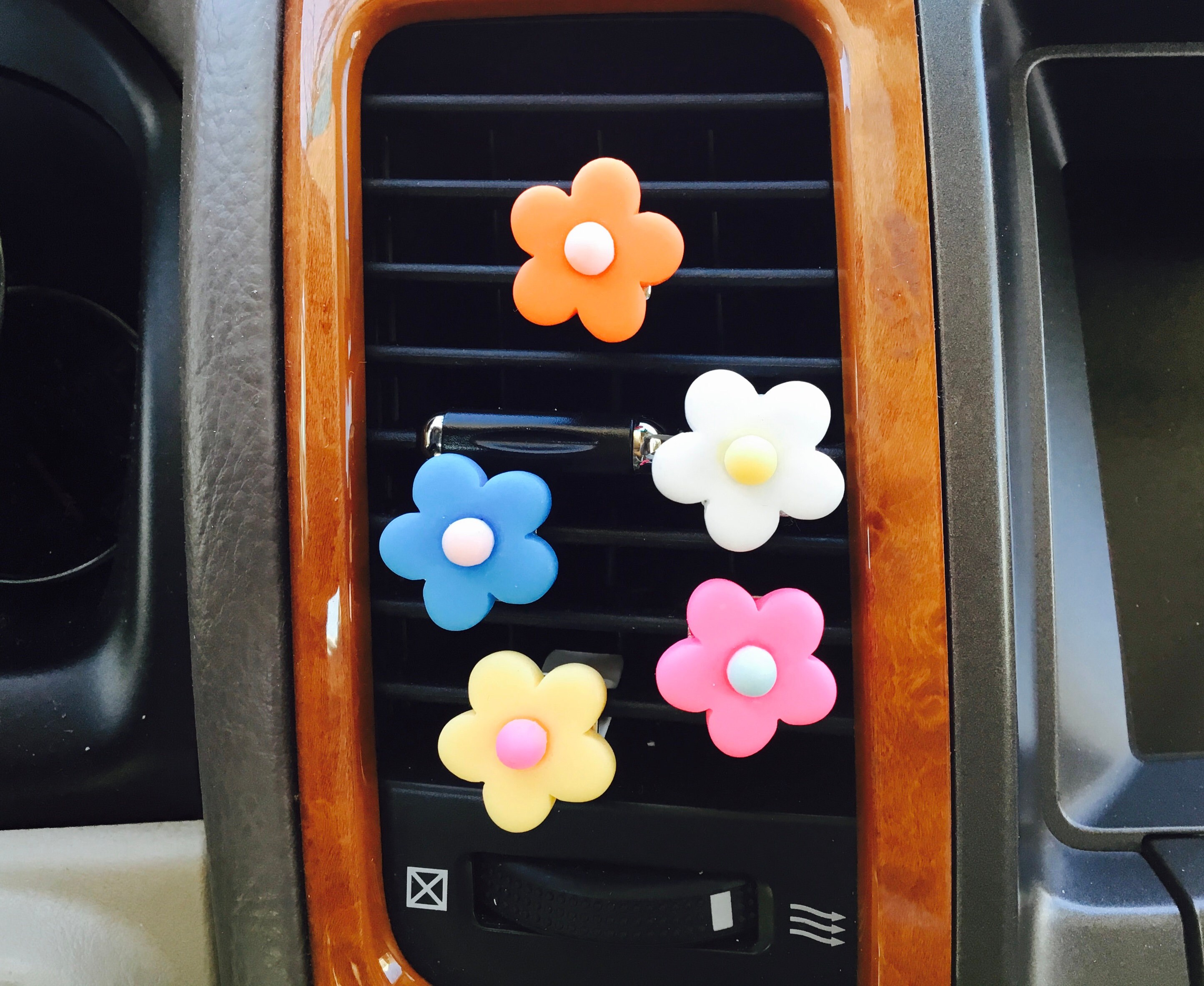 SPECIAL PRICE Set of 5 Flower Car Air Vent Clips Decoration Etsy