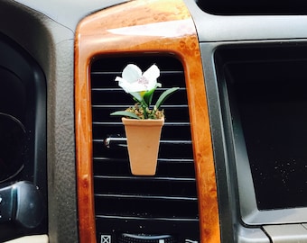 Plant / Flower / Camel Clay  / Planter /  /Car  Vent Clip Hook Holder Hanger Decoration