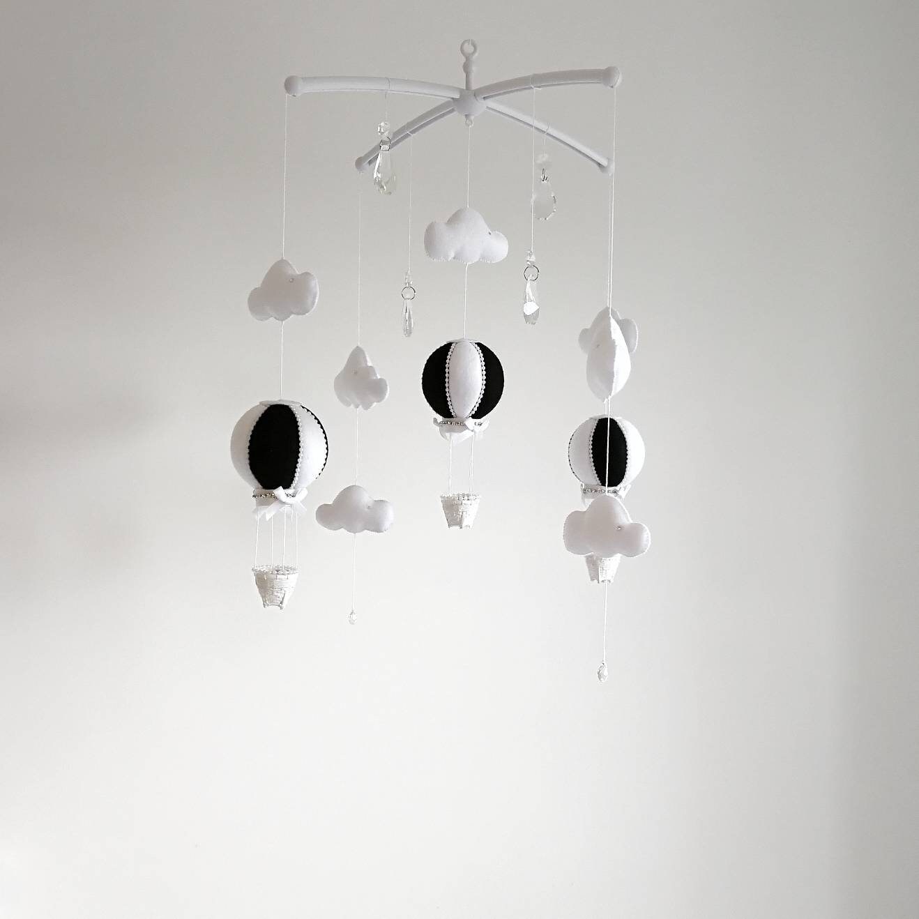 monochrome cot mobile
