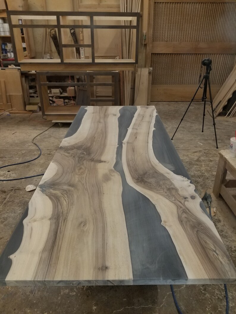 Black Walnut Epoxy River Table on Sale Etsy Canada