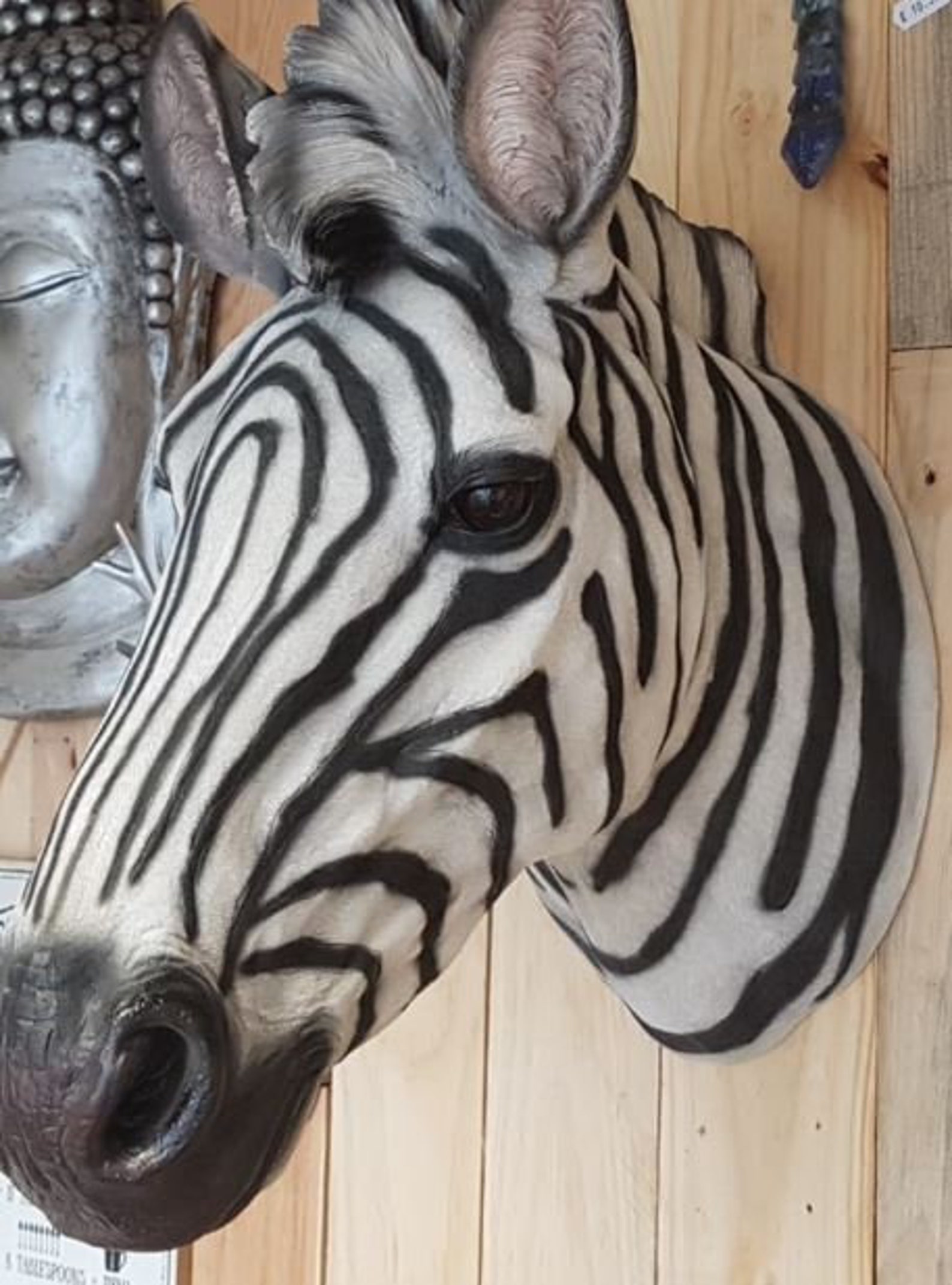 Large Zebra Wall Head Realistic and Detailed Wall Art Animal Etsy