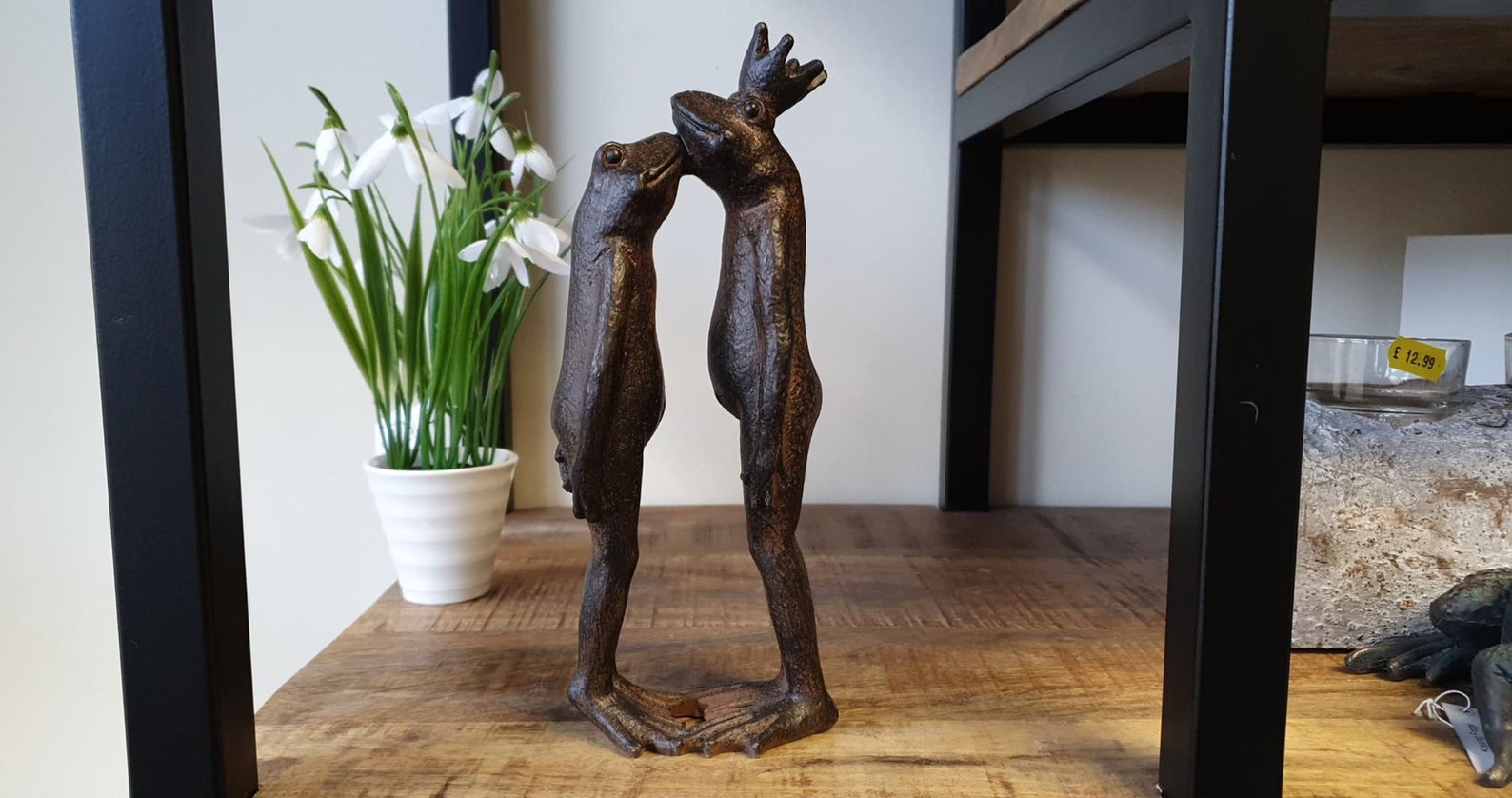 Kissing Frogs Ornament Frog Garden Ornament Pond Decor Etsy