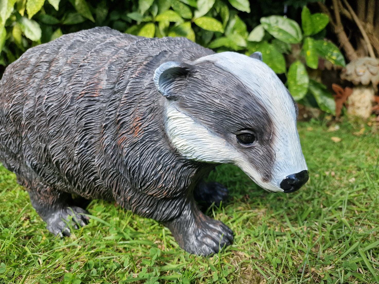 Badger Sculpture Garden Outdoor Ornament Wildlife Feature