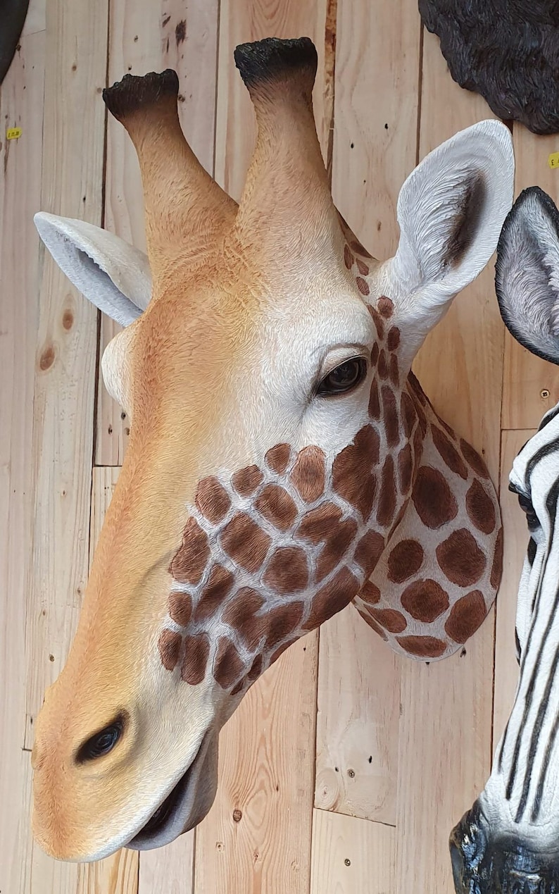 Large Giraffe Wall Head Realistic and Detailed Wall Art Etsy UK