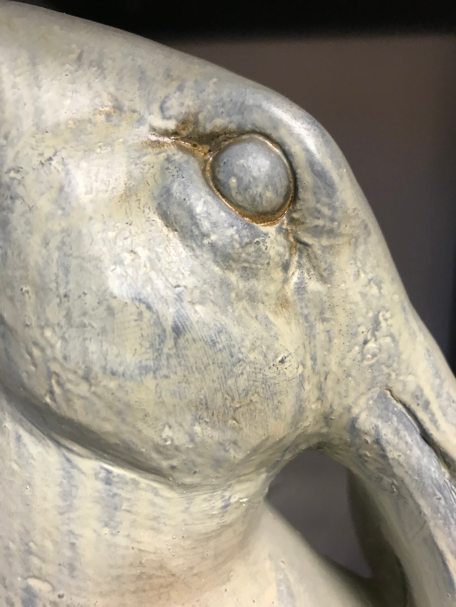 Star Gazing Hare Rabbit Ornament Figure Sculpture Home Decor Grey/ Blue ...