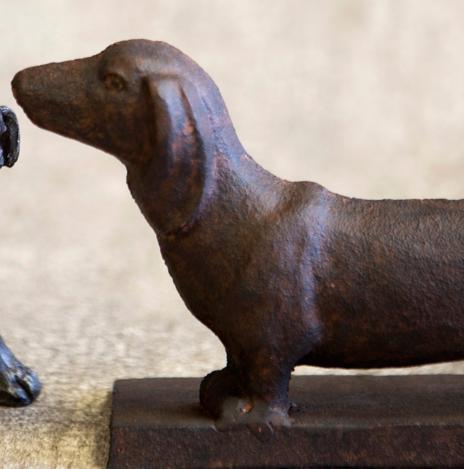 Cast Iron Dachshund Sausage Dog Doorstop Etsy UK