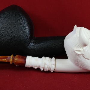Handmade Block Meerschaum Pipe – Turkish Carved Tobacco Pipe – Unique Gift for Men – Cool, Dry Smoke – Collectible Piece- Meerschaum Pipe