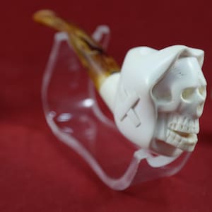 Handgefertigte Block Meerschaum Pfeife - Türkisch geschnitzte Tabakspfeife - Einzigartiges Geschenk für Männer - Kühler, trockener Rauch - Sammlerstück (199)