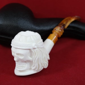 Handmade Block Meerschaum Pipe – Turkish Carved Tobacco Pipe – Unique Gift for Men – Cool, Dry Smoke – Collectible Piece- Meerschaum Pipe