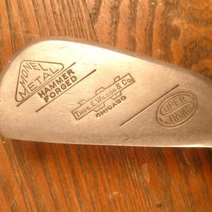 Antique Golf Club, Hickory Wood Shaft &quot;Mid-iron&quot; (4-iron), Wilson, Restored