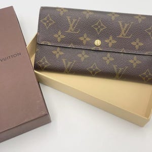 Louis Vuitton Monogram Porte Monnaie Kreditkartenetui mit Box, authentisch, Vintage