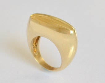 1980's Vintage 14k Yellow Gold Swirl Design Ring - Etsy
