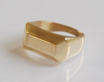 Gold Signet Ring, Signet Ring Women's, Gold Rings For Women, 14k Gold Ring, Geometric Ring, Unique Gifts For Women,