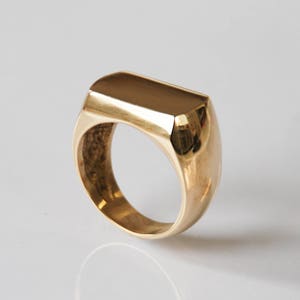 Signet Ring Women's, Gold Signet Ring, Gold Rings For Women, 14k Gold Geometric Ring, Boho Ring, Gift For Mom, Gift For Her, image 2