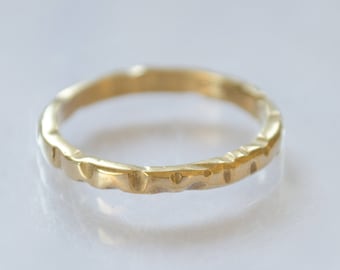 14K Gold Ring For Women, Thin Wedding Band, Minimalist Ring, Simple Wedding Ring, 14K Stackable Ring, Dainty Wedding Ring
