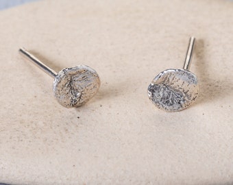 Textured Stud Earrings, Round Post Earrings, Dot Studs Earrings, Unisex Silver Stud Earrings, Silver Post Earrings, Men's Silver Earring