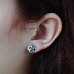 Unique Sterling Silver Earrings, Handmade Earrings, Dainty Stud Earrings, Minimalist Silver Earrings, Small Stud Earrings, Earrings For Her