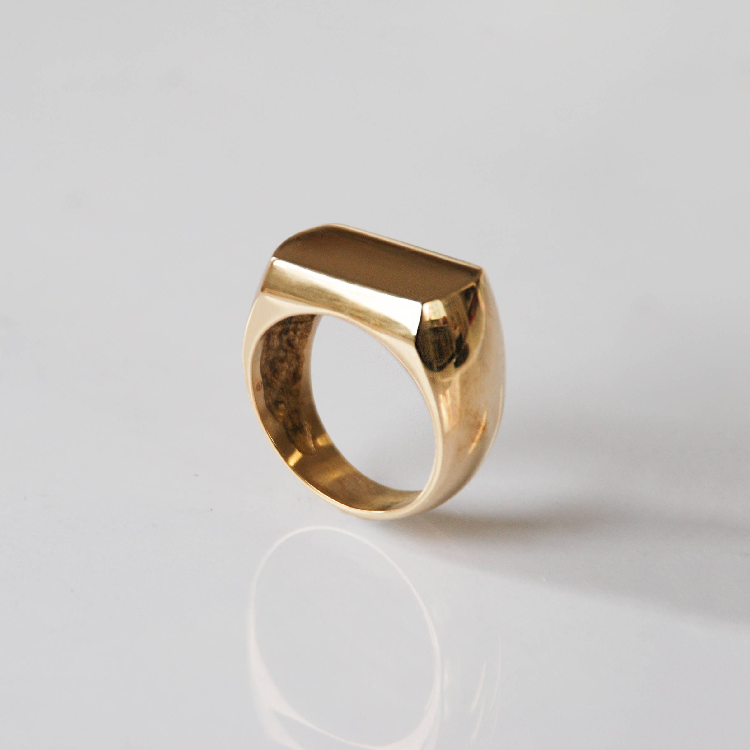 Signet Ring Women's Gold Signet Ring Gold Rings for - Etsy