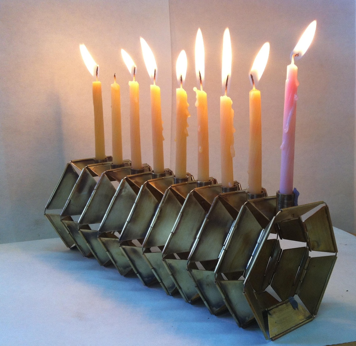 Hanukkah Candle Holder Hanukkah Menorah Chanukah Menorah Etsy