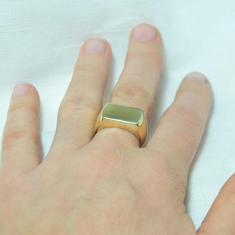 Signet Ring Women's, Gold Signet Ring, Gold Rings For Women, 14k Gold Geometric Ring, Boho Ring, Gift For Mom, Gift For Her, image 4