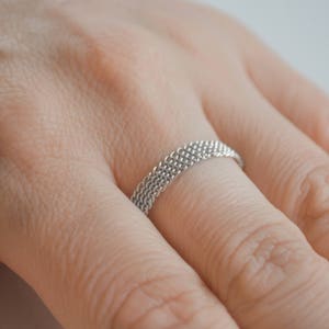 Silver Rings For Women, Braided Band Ring, Braided Silver Ring, Wire Ring, Sterling Silver Ring, Dainty Handmade Ring, Women's Braided Ring image 1