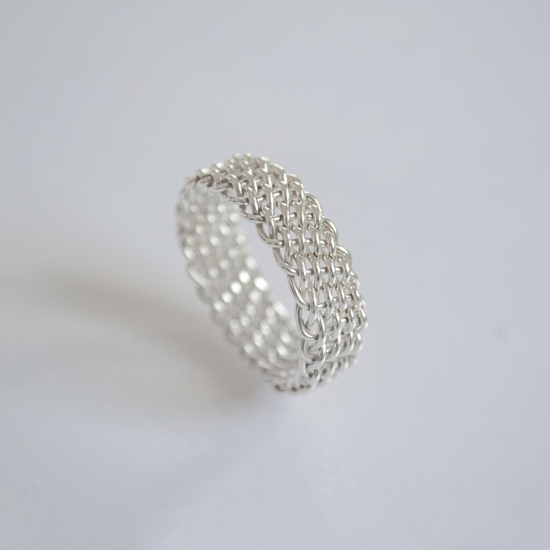 Braided Band Ring Braided Silver Ring Wire Ring Women's - Etsy