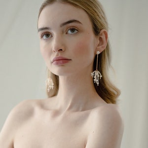 PERDITA Drops. Bridal Earrings, Pearl Drop Earrings