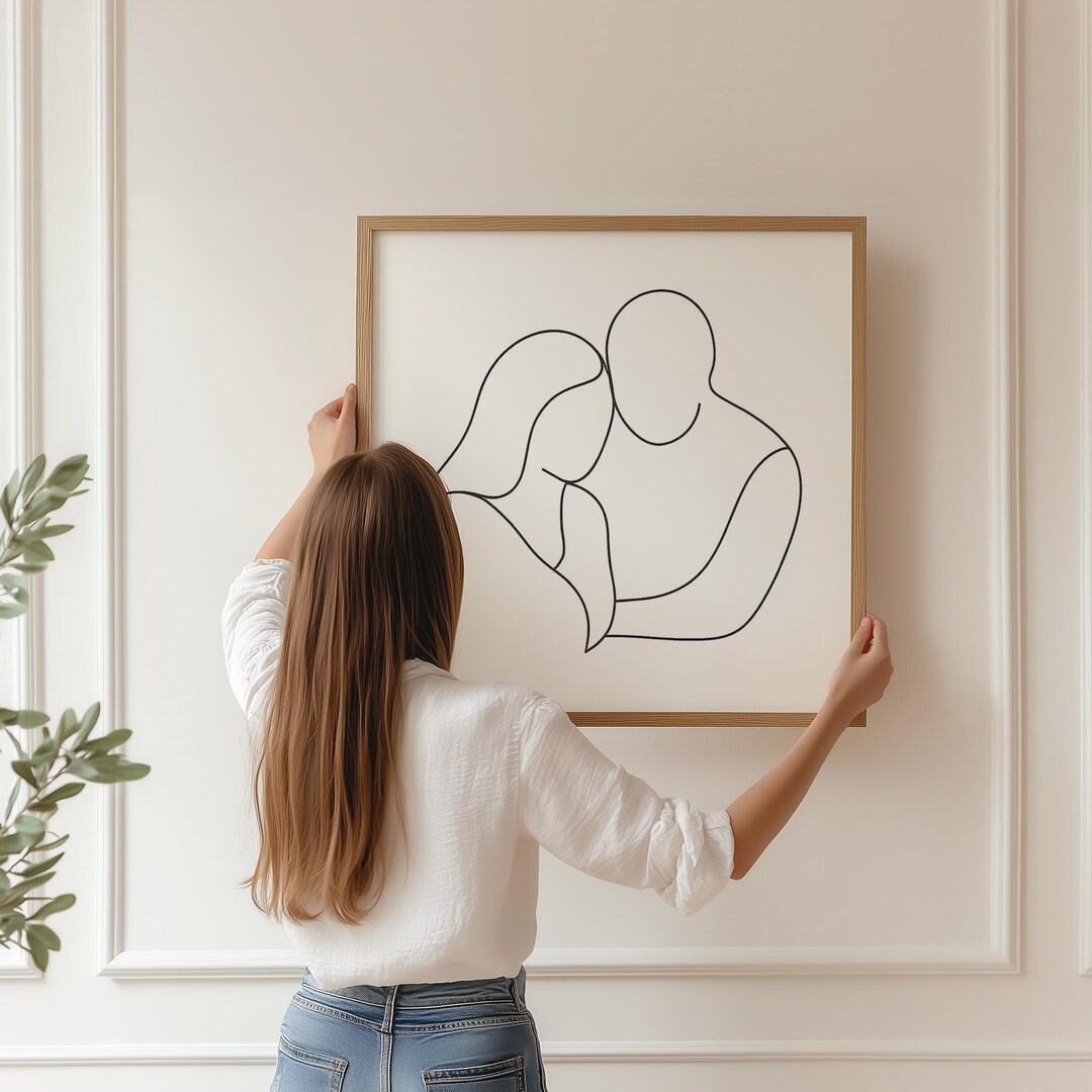 Soulmate Connection One Line Art: Continuos Artwork - Etsy