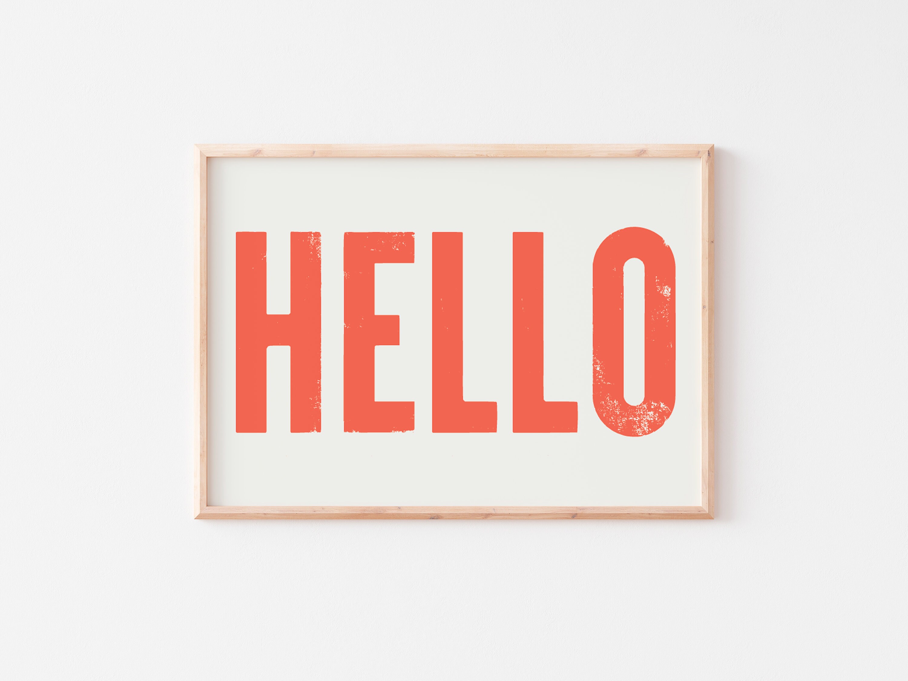 Buy Home Decor Quirky Hello Print Art Typography Print Graphic ...