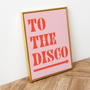 Disco Print Art, Funky Kitchen Prints, New Home Decor, Fun Print Gallery Wall, A1 A2 A3 A4 A5, Personalised Gift Housewarming, Typographical
