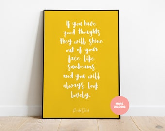 Roald Dahl Quote Print, Children's Room Decor, Wall Art, The Twits Poster, Typography, Nursery, Kids Play Room, A3 A4 A5 A6, Gift, Colourful