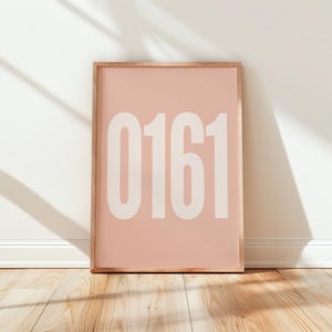 0161, Manchester Druck, Zitat, Quirky Home Decor, Wandkunst, Monochrom, Geschenk, Geburtstag, Kunsttypografie, Grafik Poster, Porträt, Telefonvorwahl