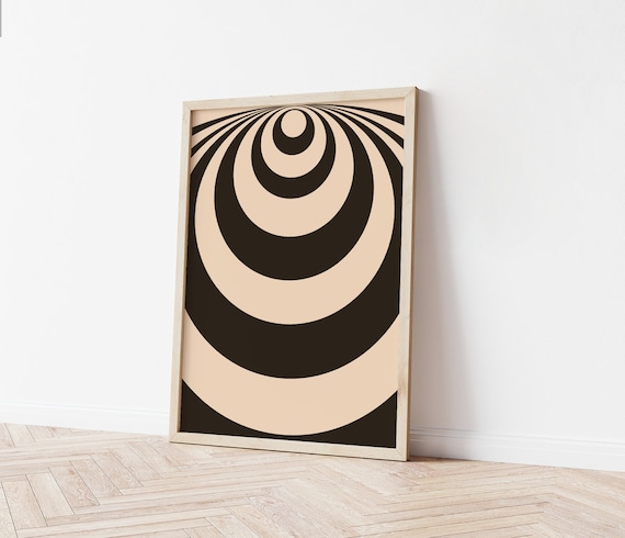 Groovy Retro Art Print 60s 70s, Funky Psychedelic Pop Art