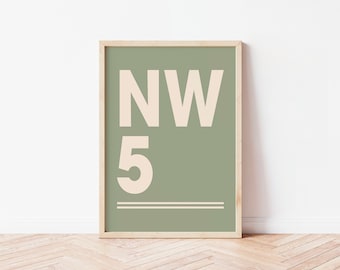 Custom Postcode Print, Typographic Art, Personalised Home Decor, Wall Art, Gallery Wall, A1 A2 A3 A4 A5, Multi Colours, Gift Housewarming