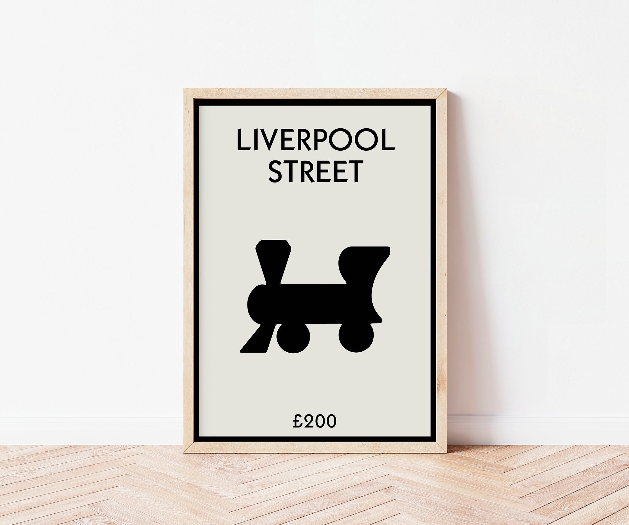 Monopoly Train Station Custom Name Print Home Decor Wall Etsy