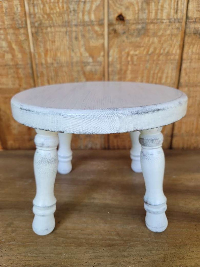 Distressed Wooden Step Stool: Farmhouse Plant Stand Riser - Etsy