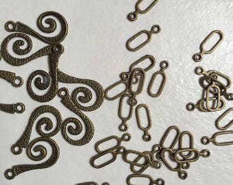 50 kits T and ring toggle bronze clasp