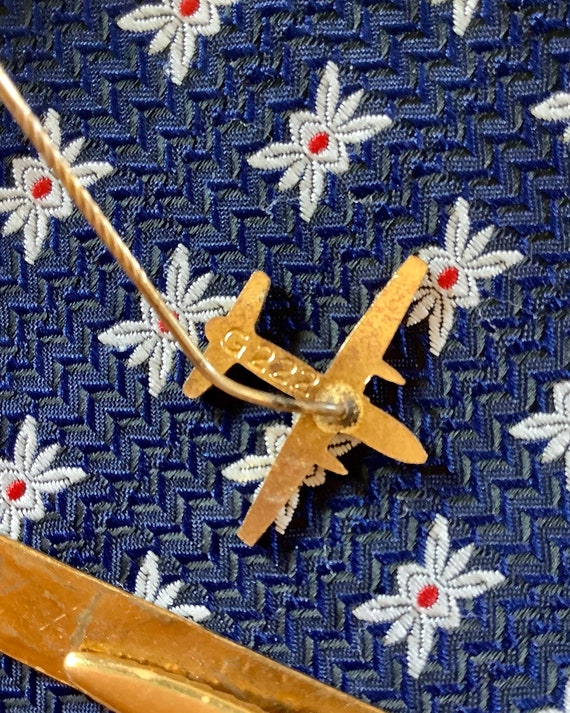 Vintage Tie Pin lot. Flying Airplane stick pin & … - image 4