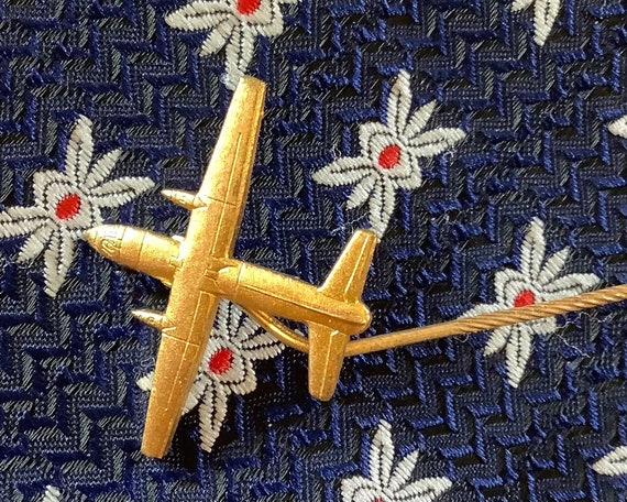 Vintage Tie Pin lot. Flying Airplane stick pin & … - image 3