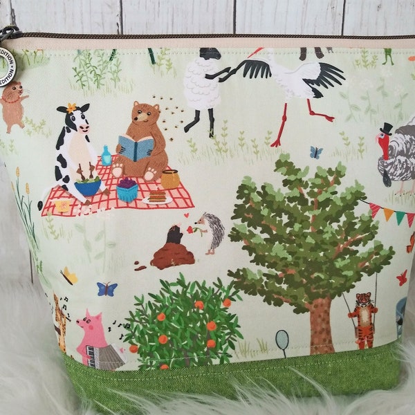 Animals Day Out ~ Zippered Project Bag