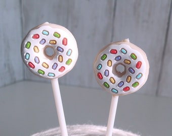 Vanilla Frosted w/Sprinkles Donut ~ Stitch Stoppers ~ Huggers ~ Holders