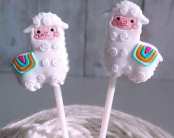 Gentle Llamas Stitch Stoppers - Knitting Needle Point Protectors (Set of 2)