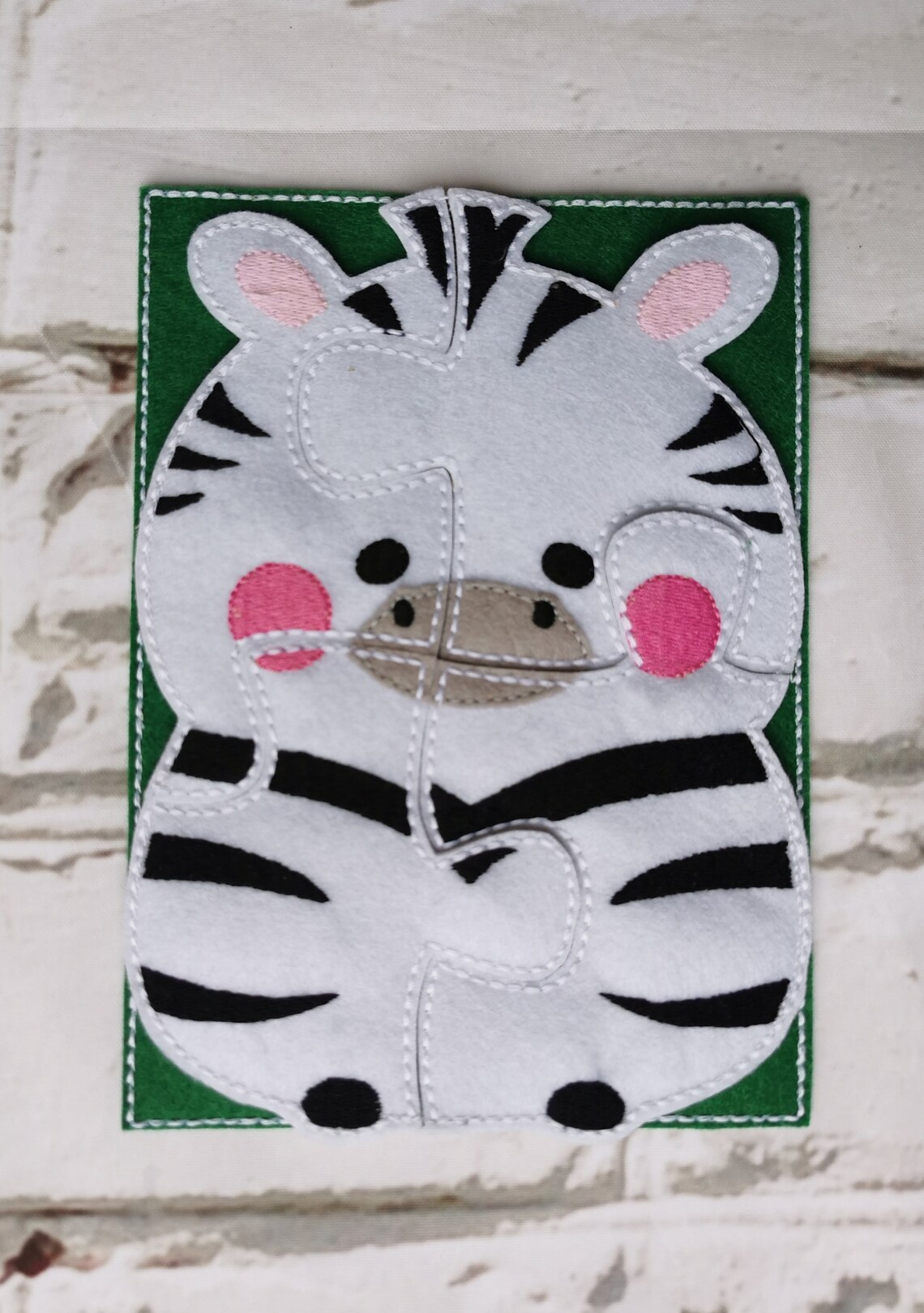 Zebra Puzzle Puzzle Game Educational Party Flavor Etsy