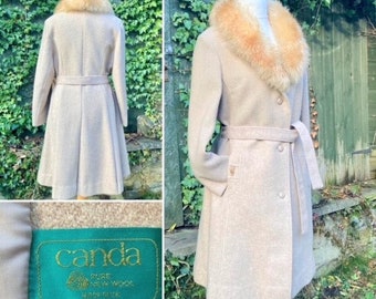 jordyn cream faux fur cream belted long coat