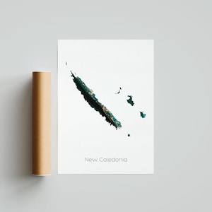 Neukaledonien Poster Druck Neukaledonien Neukaledonien Reisekarte Neukaledonien Neukaledonien Geschenkdruck - Ungerahmt