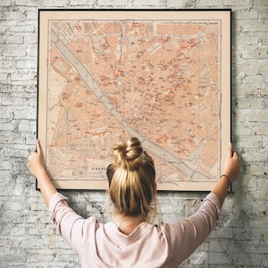 Vintage Karte von Florenz Firenze - Entdecke das Renaissance Herz Italiens