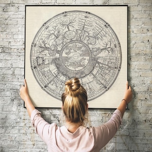 Póster del mapa circular vintage del Imperio Romano – ROMANI IMPERII