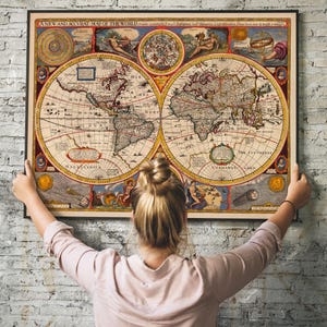 Une nouvelle carte précise du monde vintage - Explorez la cartographie historique