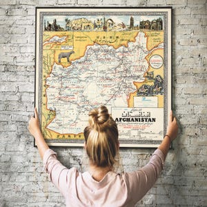 Mapa histórico antiguo de Afganistán